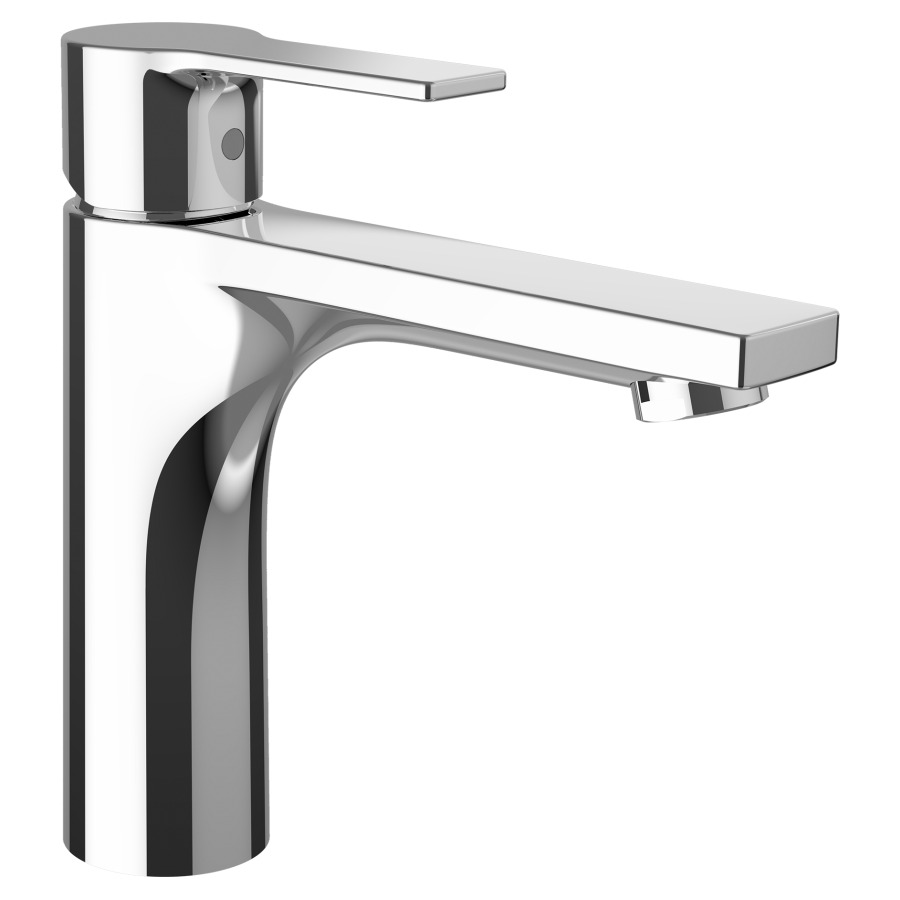 Mélangeur de lavabo SWISSTAP
S 140 mm, goulot fixe
Eco+, eau froide par
position du levier au milieu
sans vidage excentrique
débit 4,8 l/min
groupe acoustique I