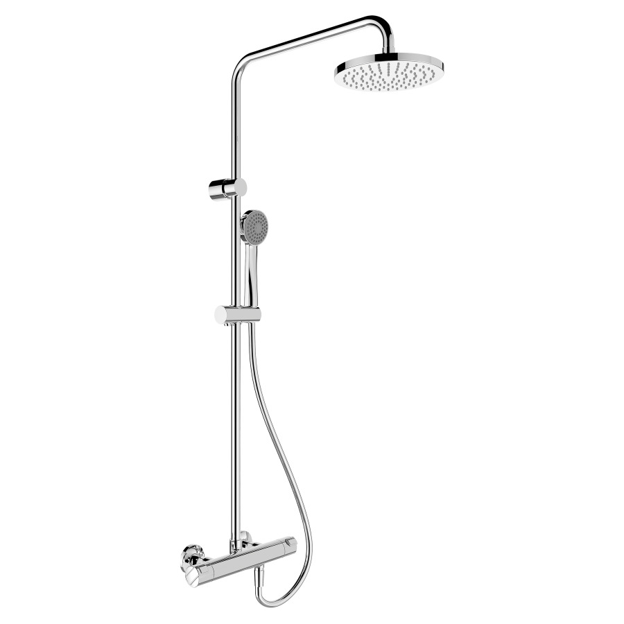 Système de douche CITYPRO
THERMOSTAT, E 153 mm
mélangeur de douche Citypro
Thermostat, raccords d'arrêt
1/2" x 1/2", douche de pluie
D 206 mm, tuyau de douche
160 cm, douche Stella 3
fonctions, groupe acoustique I