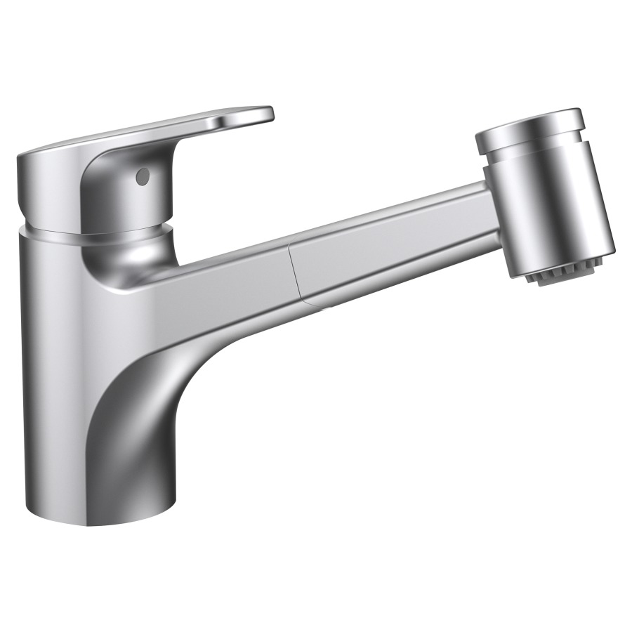 Mélangeur d'évier CITYPRO
S 225 mm, goulot orientable
douche extensible, débit
8,4 l/min, groupe acoustique I
