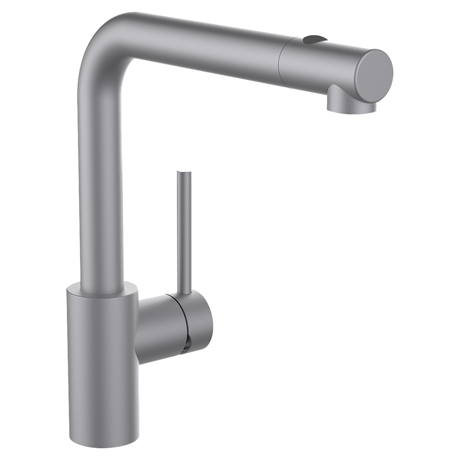 Mélangeur d'évier TWINPLUS
S 225 mm goulot orientable
douche extensible, Ecototal+
eau froide par position du
levier au milieu, débit
8,0 l/min, groupe acoustique I