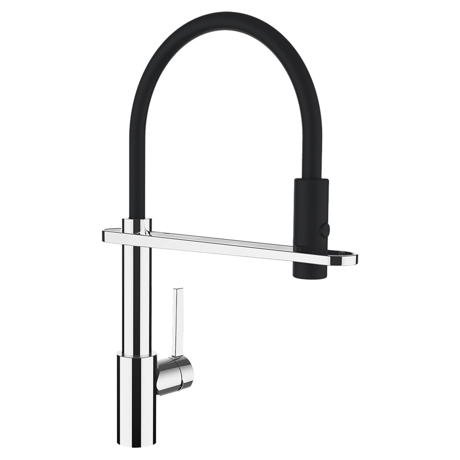 Mélangeur d'évier SEMIPRO
saillie 230 mm
C-goulot orientable 160°
eau froide avec levier en 
position verticale, Eco+
débit 8.3 (L/min)
groupe acoustique&nbsp;II
Classe d’énergie A