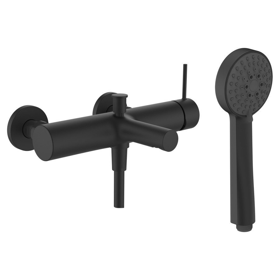 Mélangeur de bain TWINPLUS
SLIM, E 153 mm
raccords d'arrêt 1/2" x 3/4"
tuyau de douche 160 cm
douche Stella 80 3F
