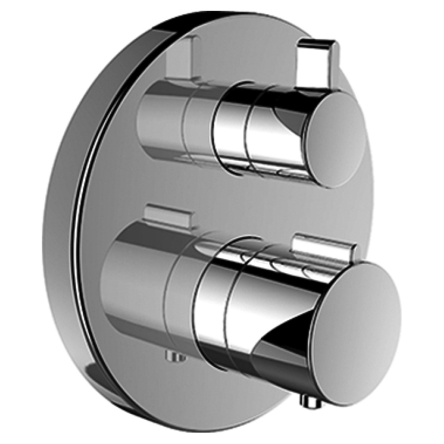 Mélangeur de bain TWINTHERM UP
thermostatique, set de montage
finale, 2 sorties d'eau
mélangée, dimmer 2-voies
antisiphonnage intégré, sans
corps à encastrer 711 068/069/
079