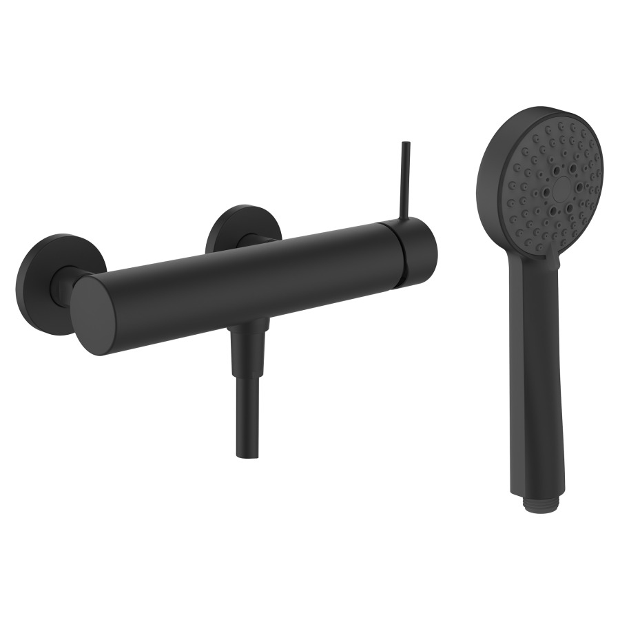 Mélangeur de douche TWINPLUS
SLIM
E 153 mm, raccords d'arrêt
1/2" x 1/2", tuyau de douche
160 cm, douche Stella 80 3F