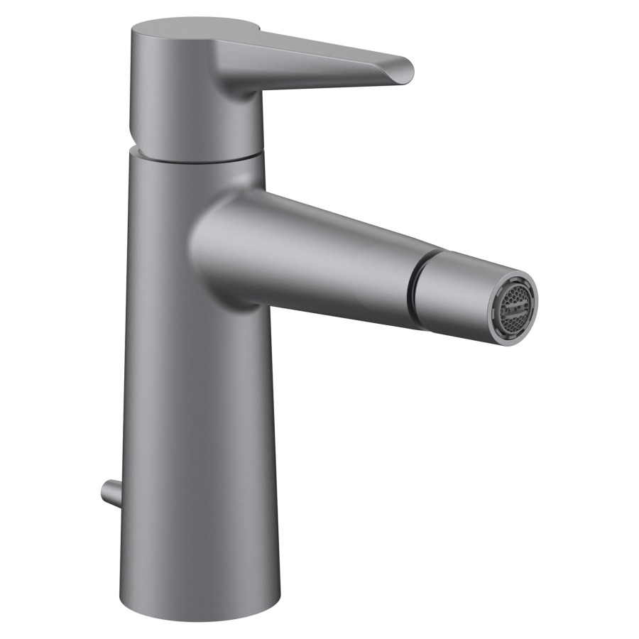 Mélangeur de bidet PURE
S 121 mm, goulot fixe
Eco+, eau froide par
position du levier au milieu
vidage excentrique