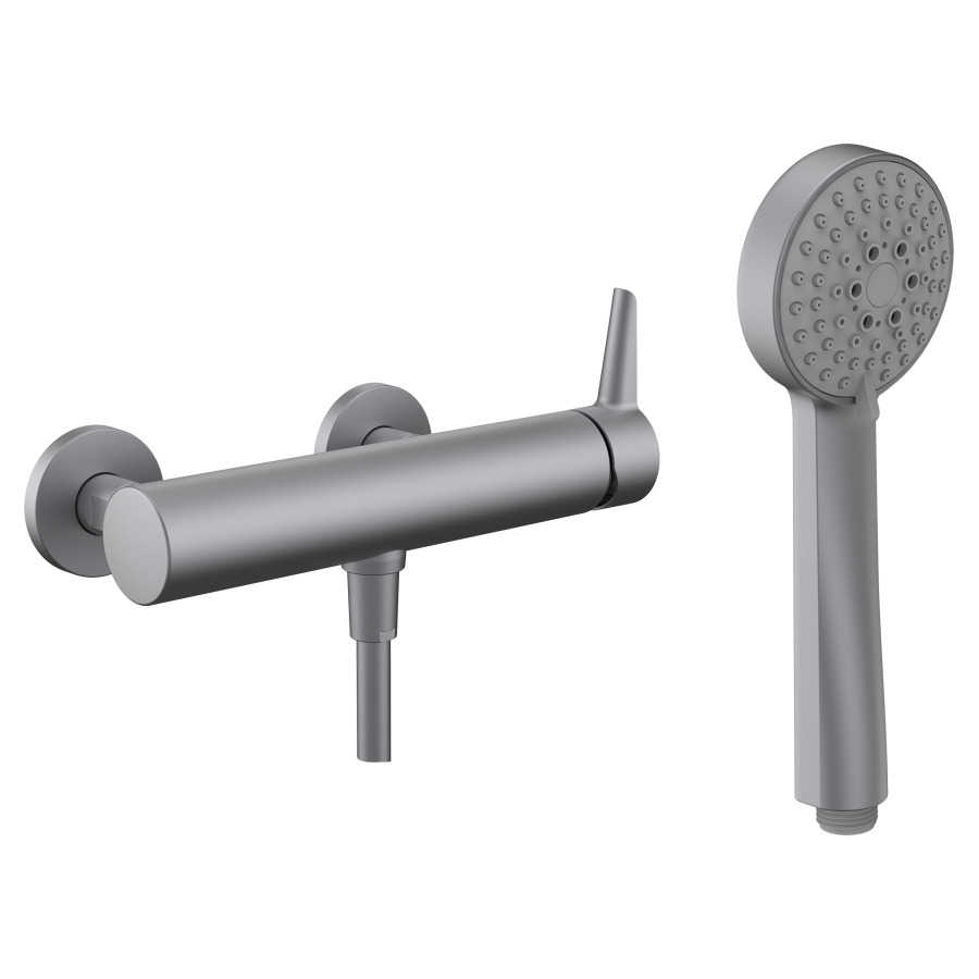 Mélangeur de douche PURE
E 153 mm, raccords d'arrêt
douche à main Stella 80 3F
flexible de douche 160 cm