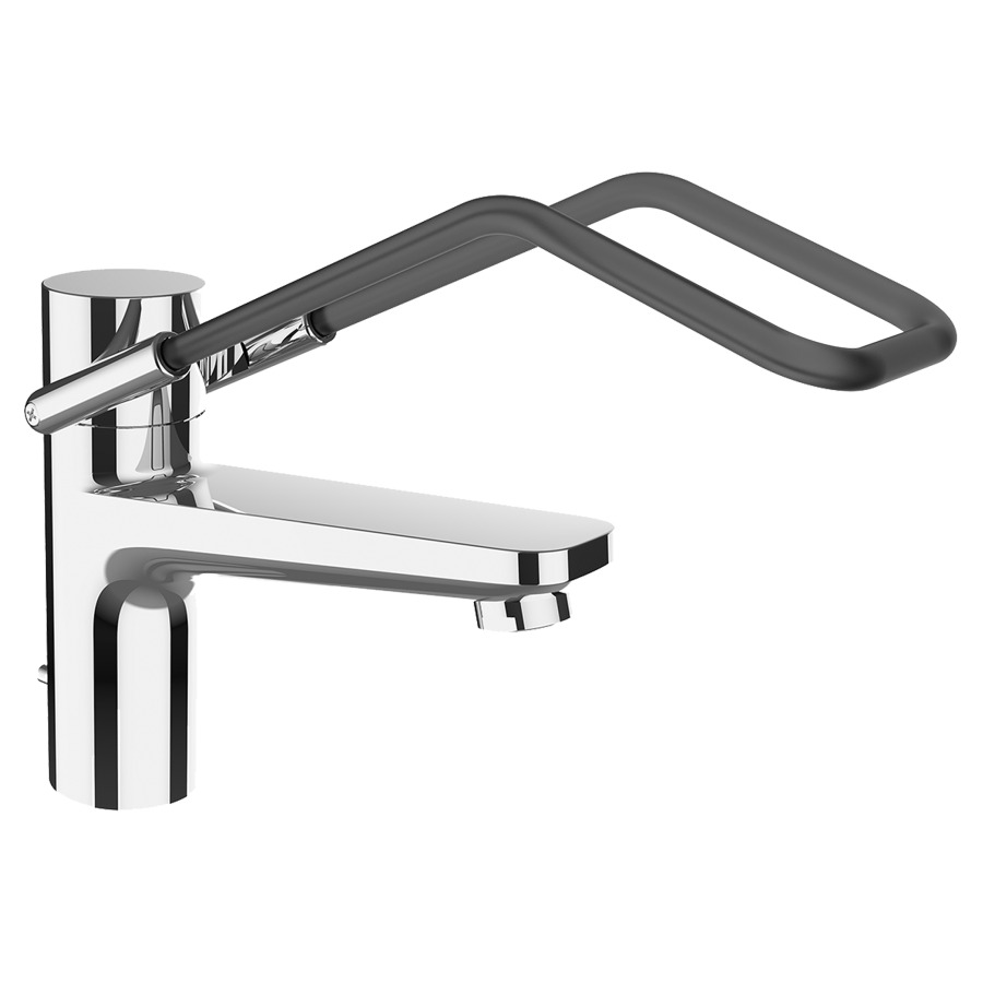Mélangeur de lavabo CLINIC
S 140 mm, goulot fixe, levier
à bras, vidage excentrique