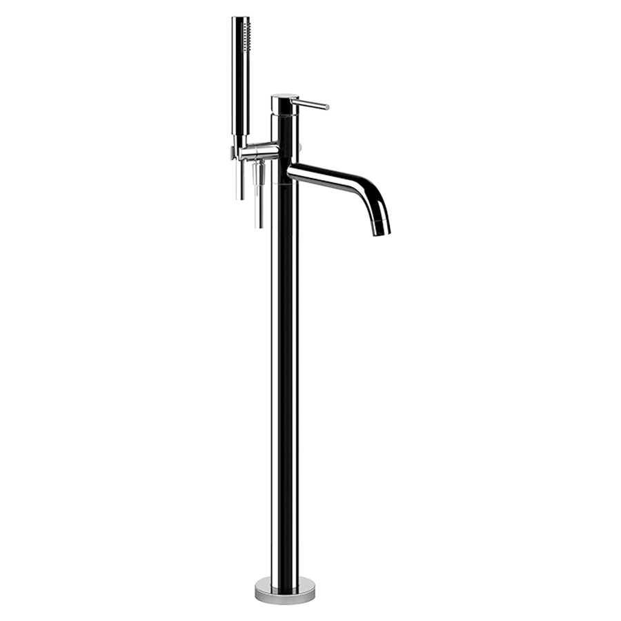 Mélangeur de bain VIA TORTONA
avec colonne pour montage à
pose libre, H jusqu'à aérateur
664-744 mm, douche à main
tuyau de douche, sans corps à
encastrer 712 549