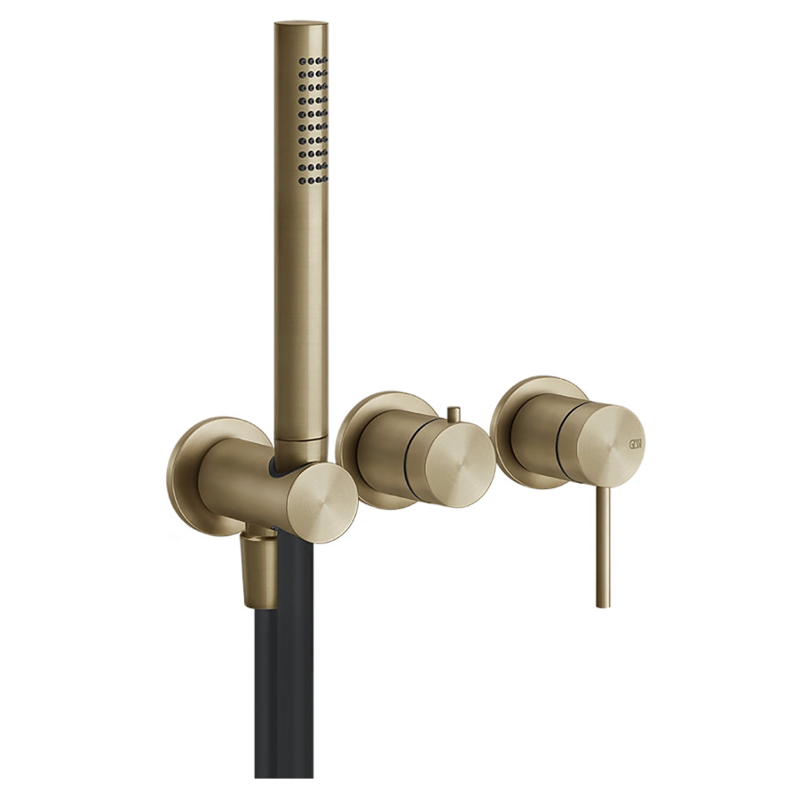 Mélangeur bain/douche GESSI
316 UP, set de montage finale
inverseur à 2 voies, rosaces
unique D 6,5 cm, avec
support de douche, tuyau
de douche 150 cm, douche à
main, sans corps à encastrer
712 548