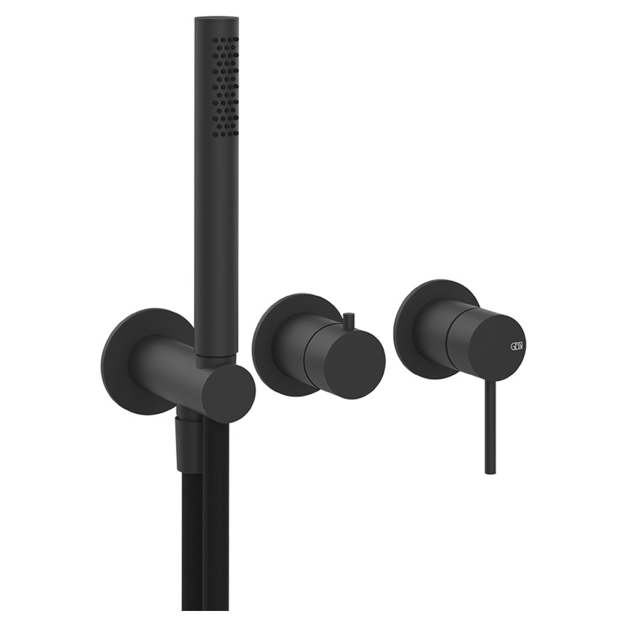 Mélangeur bain/douche GESSI
316 UP, set de montage finale
inverseur à 2 voies, rosaces
unique D 6,5 cm, avec
support de douche, tuyau
de douche 150 cm, douche à
main, sans corps à encastrer
712 548