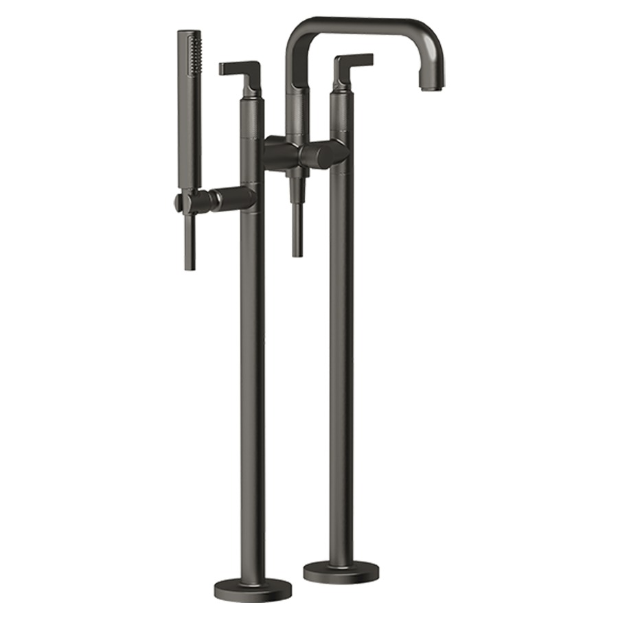 Batterie de bain INCISO-
avec colonne pour montage à
pose libre, H jusqu'à aérateur
702-782 mm, douche à main à
latérale, tuyau de douche
1,50 cm, sans corps à
encastrer