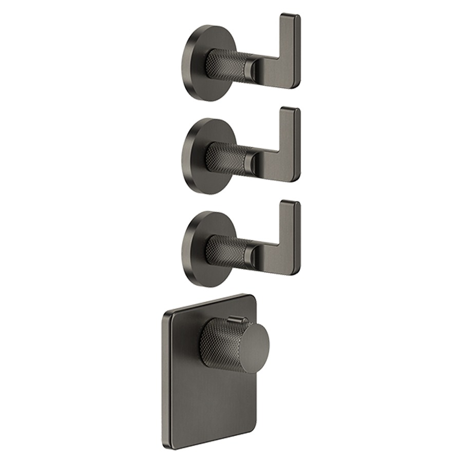 Thermostat INCISO- UP
set de montage finale
inverseur à 3 voies
3 x Rosace 6,5 cm et plaque de
recouvrement 12 x 12 cm
sans corps à encastrer 712 543