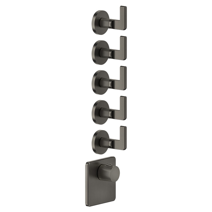 Thermostat INCISO- UP
set de montage finale
inverseur à 5 voies
5 x Rosace 6,5 cm et plaque de
recouvrement 12 x 12 cm
sans corps à encastrer 712 541