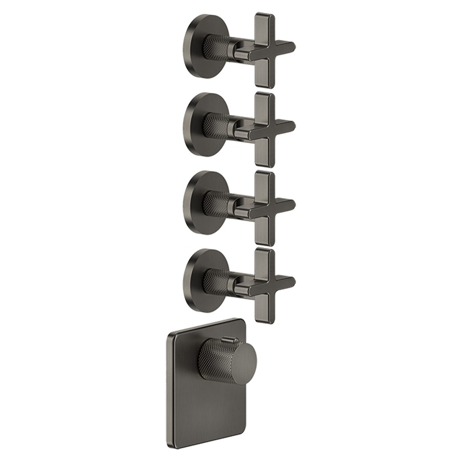 Thermostat INCISO+ UP
set de montage finale
inverseur à 4 voies
4 x Rosace 6,5 cm et plaque de
recouvrement 12 x 12 cm
sans corps à encastrer 712 542