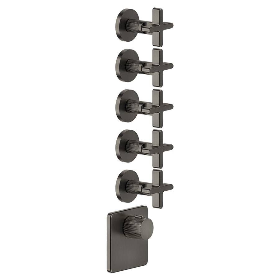 Thermostat INCISO+ UP
set de montage finale
inverseur à 5 voies
5 x Rosace 6,5 cm et plaque de
recouvrement 12 x 12 cm
sans corps à encastrer 712 541