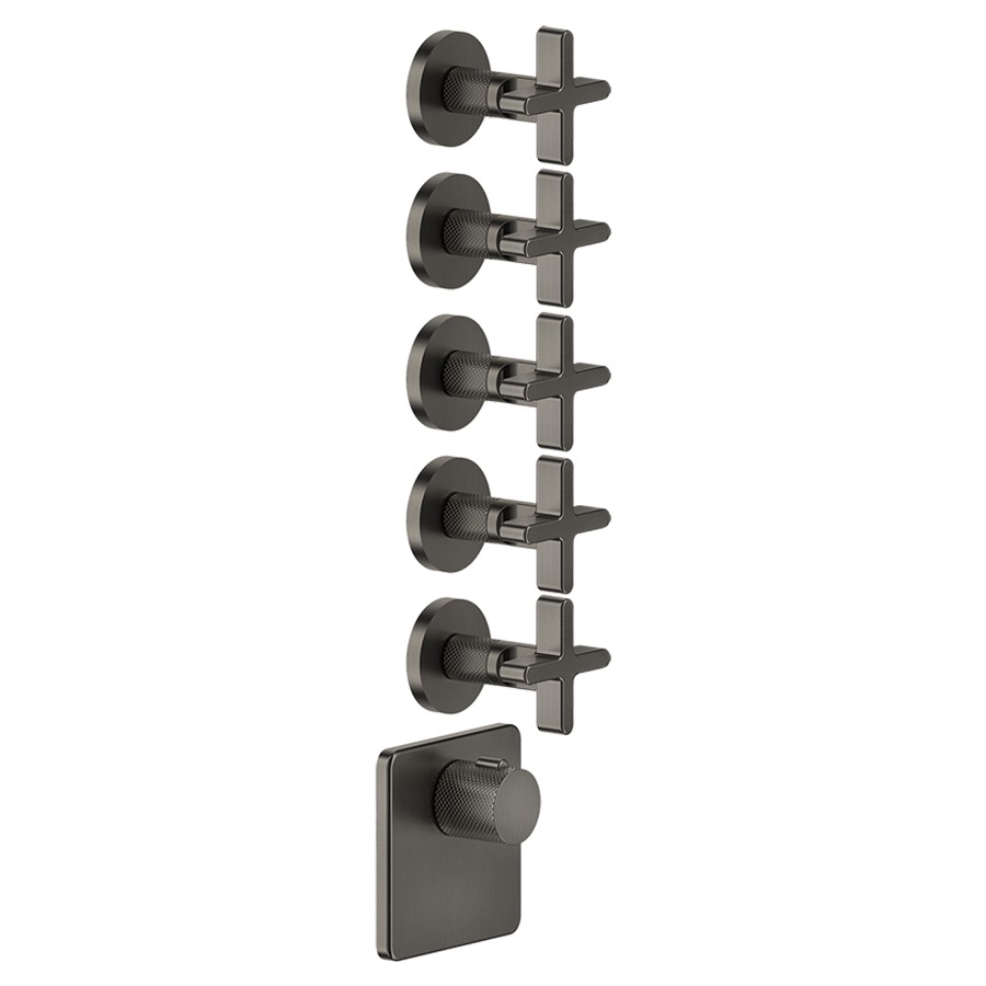 Thermostat INCISO+ UP
set de montage finale
inverseur à 5 voies
5 x Rosace 6,5 cm et plaque de
recouvrement 12 x 12 cm
sans corps à encastrer 712 541