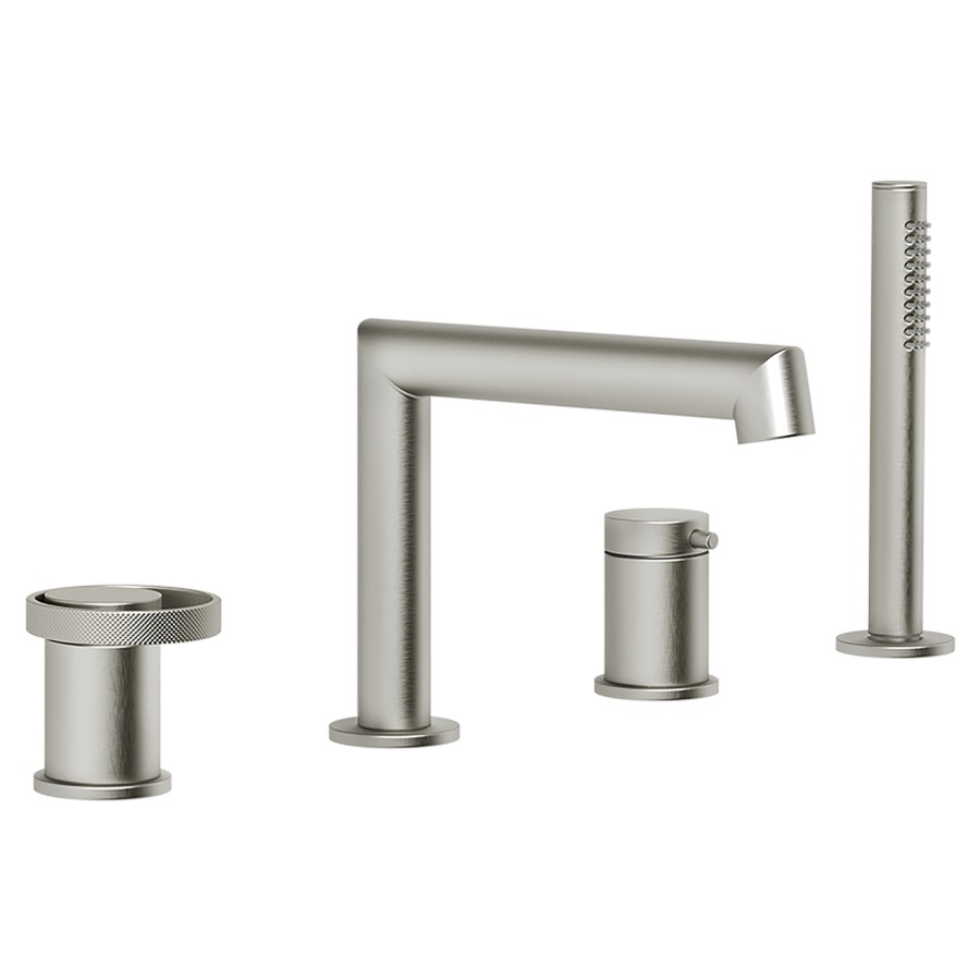 Garniture de remplissage
ANELLO, 4-trous, combinaison
avec inverseur et goulot
douche extensible
sans Secur-Box 712 559