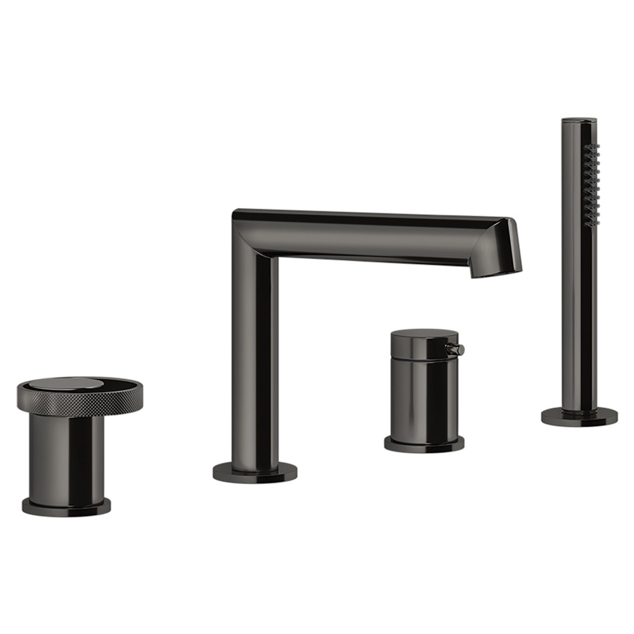 Garniture de remplissage
ANELLO, 4-trous, combinaison
avec inverseur et goulot
douche extensible
sans Secur-Box 712 559
