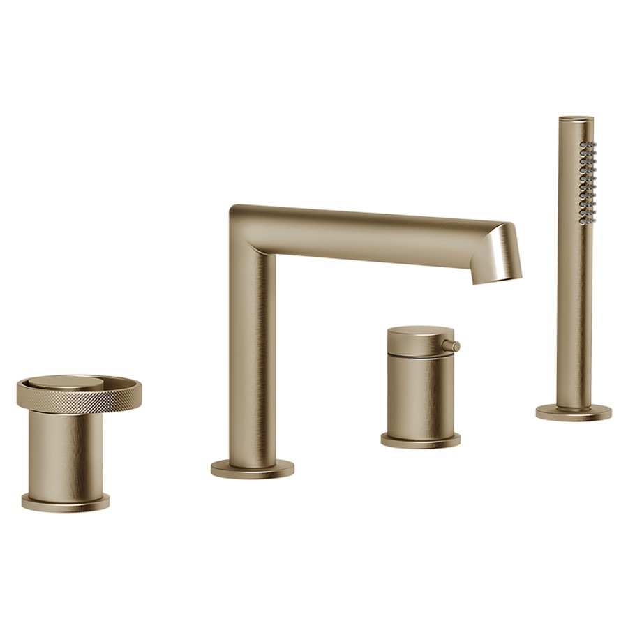 Garniture de remplissage
ANELLO, 4-trous, combinaison
avec inverseur et goulot
douche extensible
sans Secur-Box 712 559