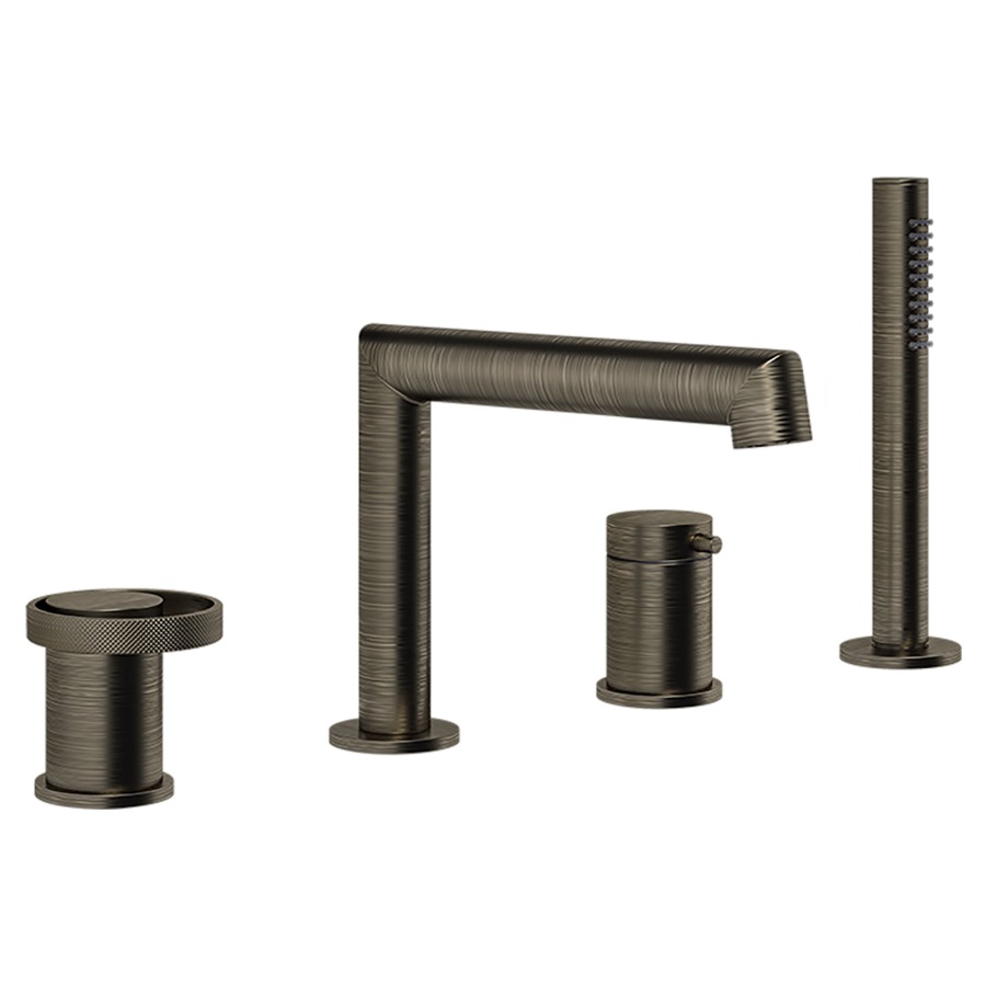 Garniture de remplissage
ANELLO, 4-trous, combinaison
avec inverseur et goulot
douche extensible
sans Secur-Box 712 559
