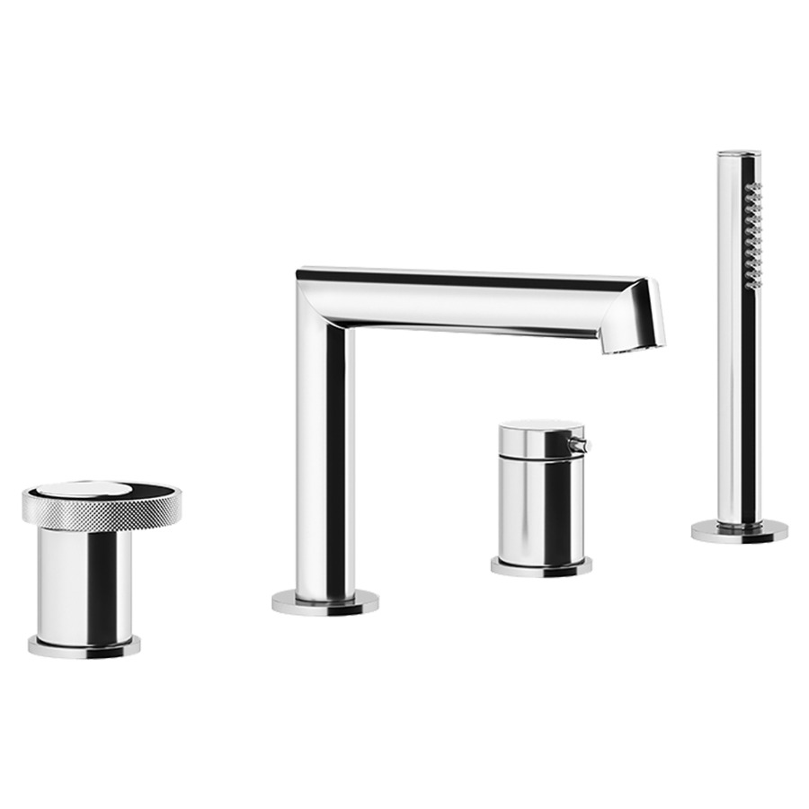 Garniture de remplissage
ANELLO, 4-trous, combinaison
avec inverseur et goulot
douche extensible
sans Secur-Box 712 559