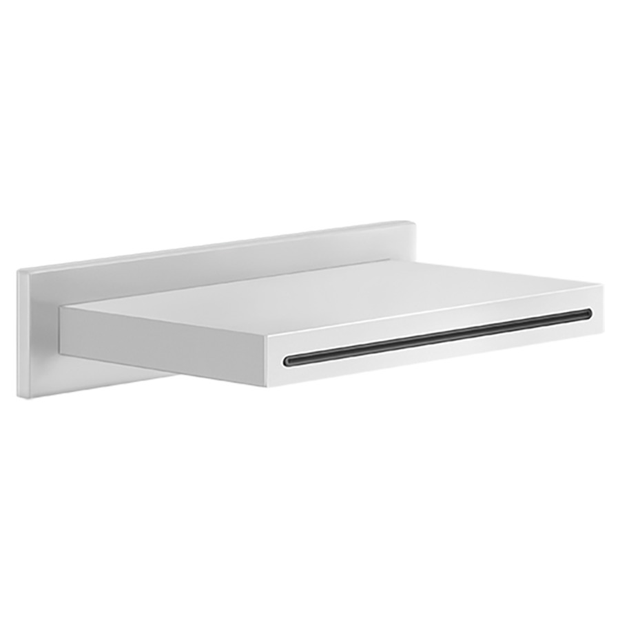 Goulot de baignoire cascade
GESSI, S 152 mm, 1/2"
modèle mural, plaque de
recouvrement 23,6 x 5,7 cm