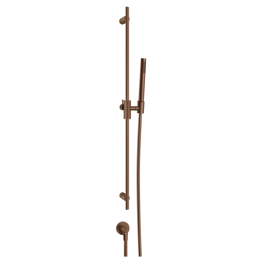 Garniture de douche ANELLO
glissière de douche 80 cm
support à rotule
coude de raccordement 1/2"
douche à main système
anticalcaire, tuyau de douche
150 cm