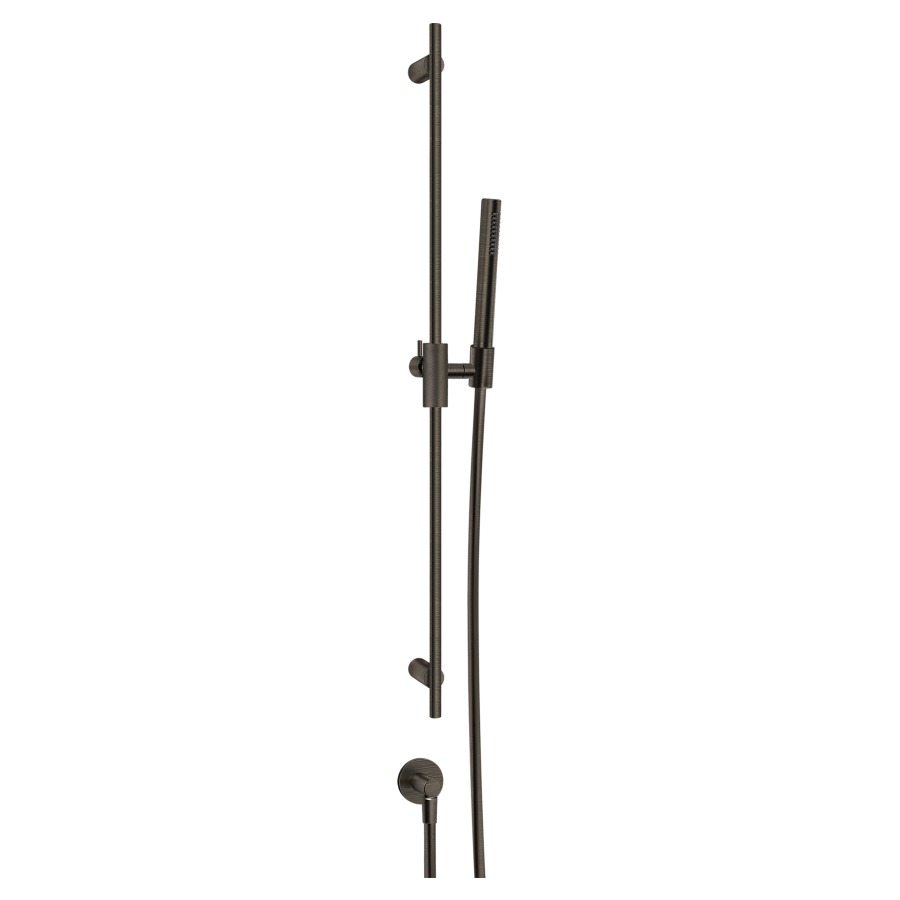 Garniture de douche ANELLO
glissière de douche 80 cm
support à rotule
coude de raccordement 1/2"
douche à main système
anticalcaire, tuyau de douche
150 cm