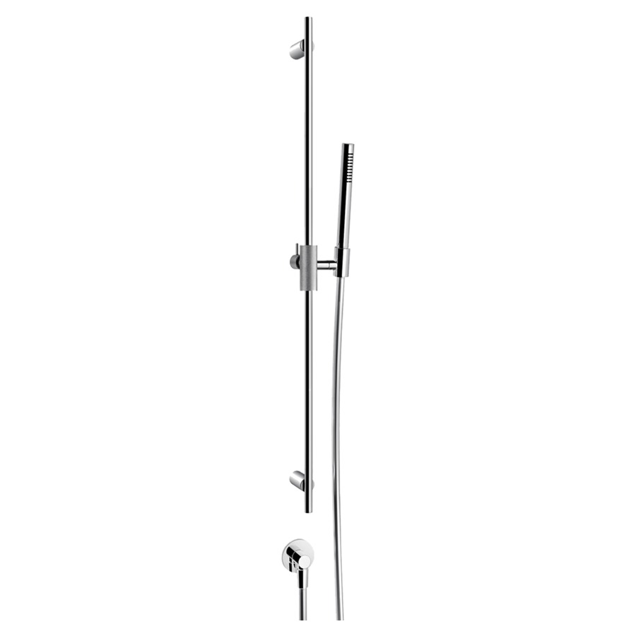 Garniture de douche ANELLO
glissière de douche 80 cm
support à rotule
coude de raccordement 1/2"
douche à main système
anticalcaire, tuyau de douche
150 cm