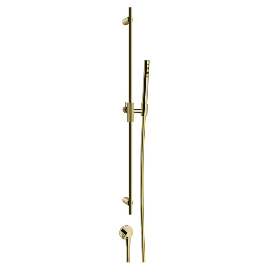 Garniture de douche ANELLO
glissière de douche 80 cm
support à rotule
coude de raccordement 1/2"
douche à main système
anticalcaire, tuyau de douche
150 cm