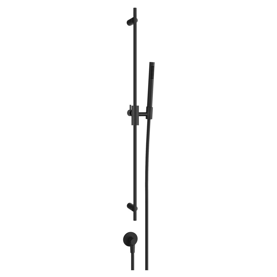 Garniture de douche ANELLO
glissière de douche 80 cm
support à rotule
coude de raccordement 1/2"
douche à main système
anticalcaire, tuyau de douche
150 cm