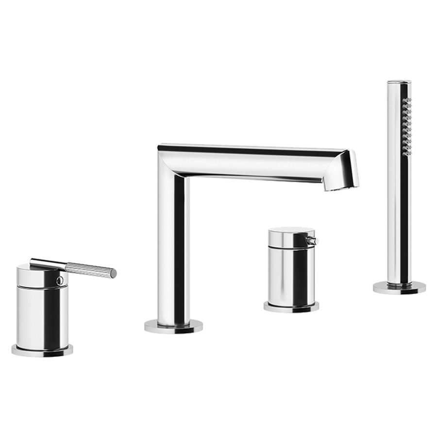 Garniture de remplissage
INGRANAGGIO 4-trous
combinaison avec inverseur
et goulot douche extensible
sans Secur-Box 712 559