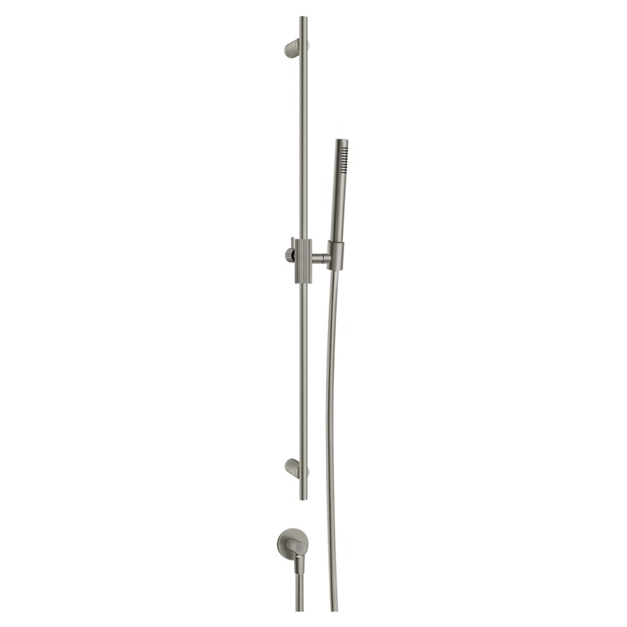 Garniture de douche
INGRANAGGIO
glissière de douche 80 cm
support à rotule
coude de raccordement 1/2"
douche à main système
anticalcaire, tuyau de douche
150 cm