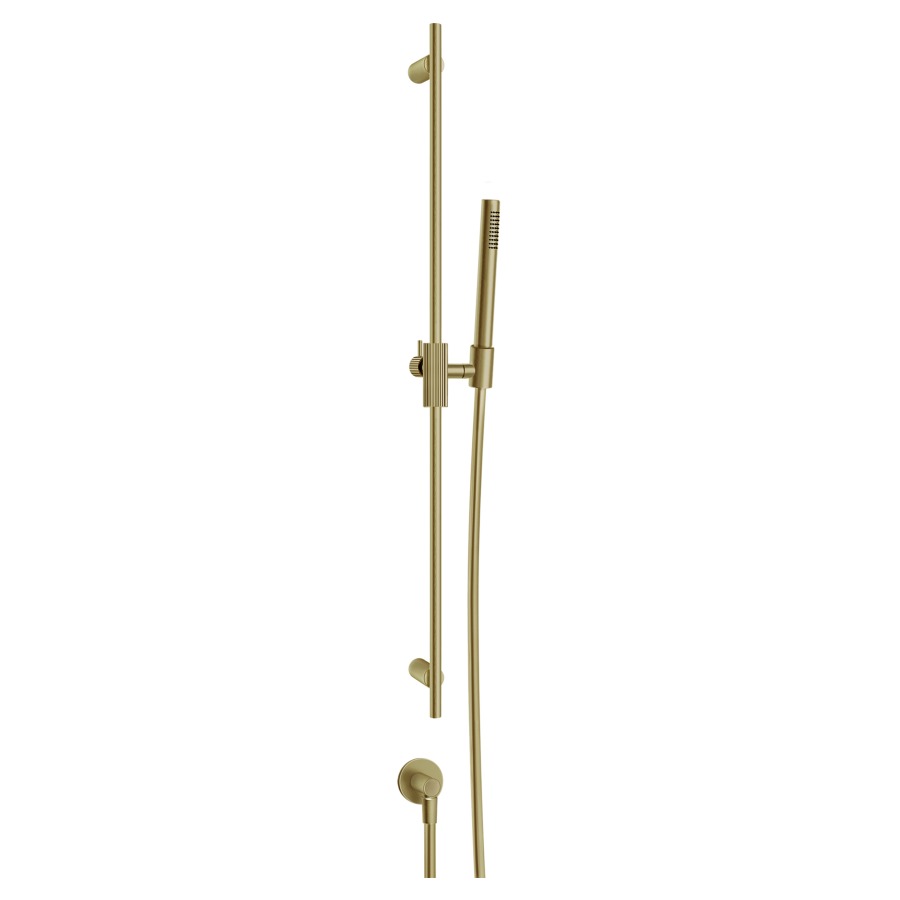 Garniture de douche
INGRANAGGIO
glissière de douche 80 cm
support à rotule
coude de raccordement 1/2"
douche à main système
anticalcaire, tuyau de douche
150 cm