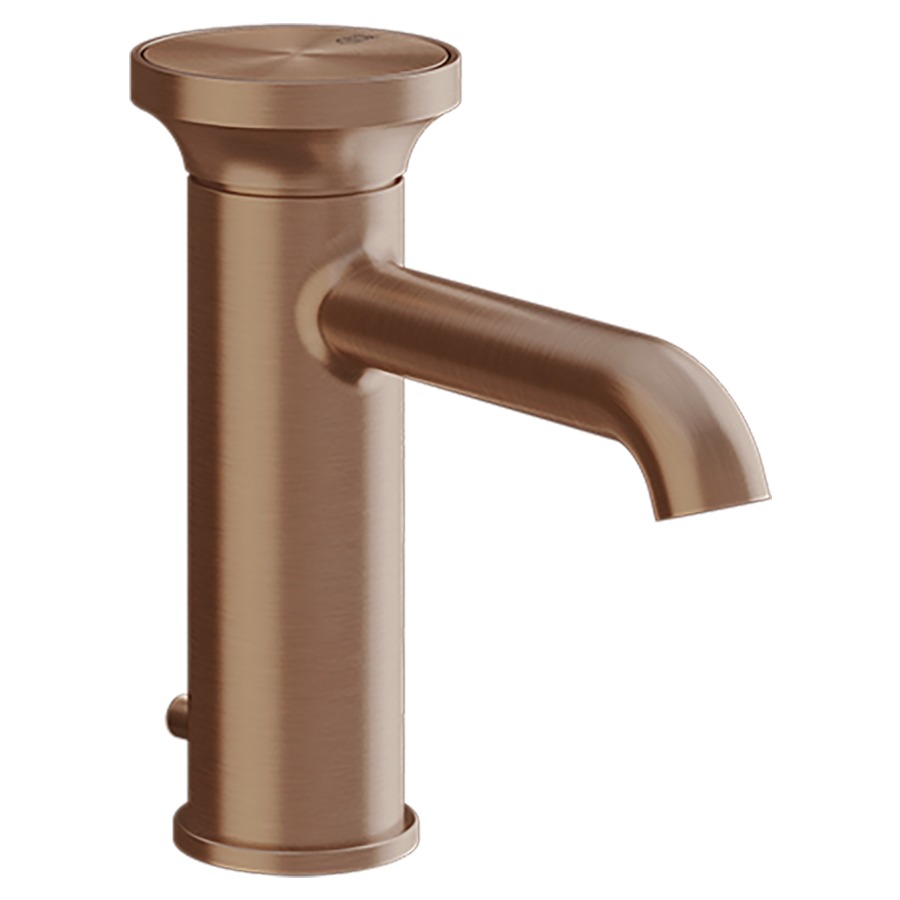 Mélangeur lavabo ORIGINI
S 131 mm, goulot fixe
avec vidage excentrique
insert en finition inclus