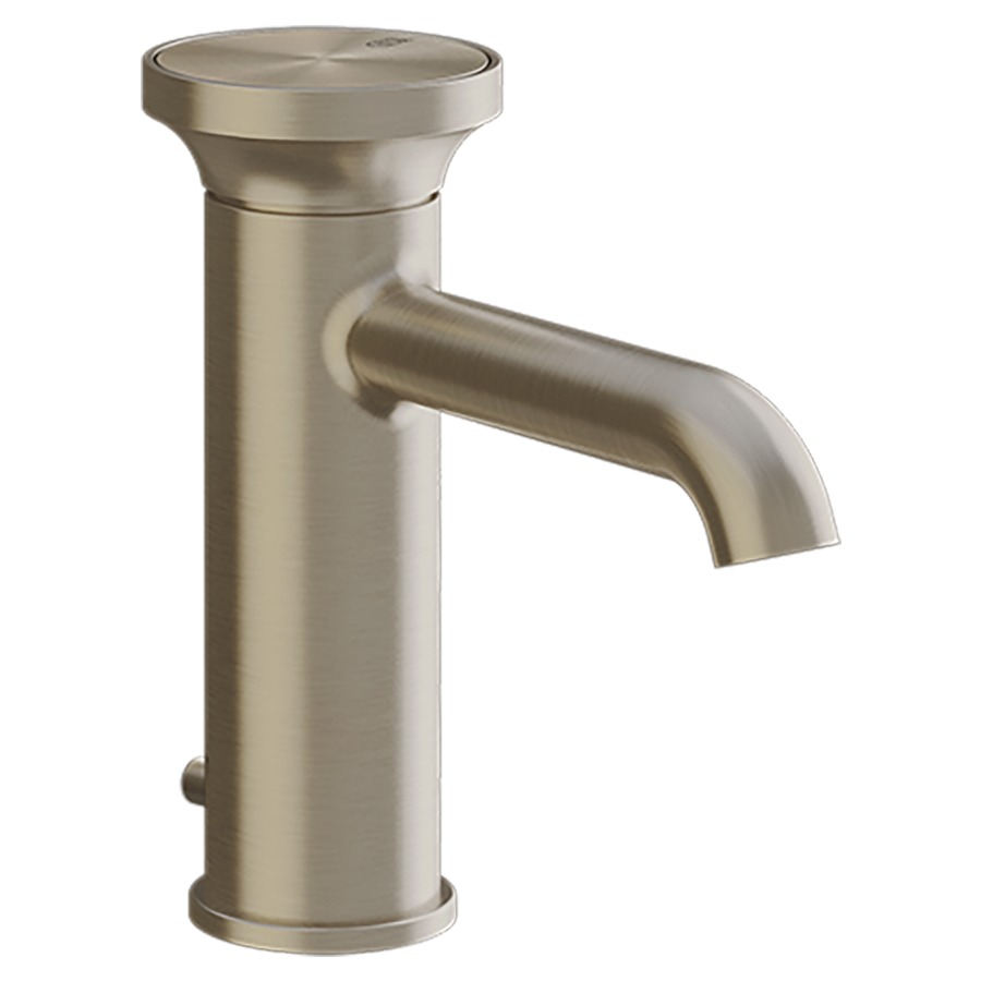 Mélangeur lavabo ORIGINI
S 131 mm, goulot fixe
avec vidage excentrique
insert en finition inclus