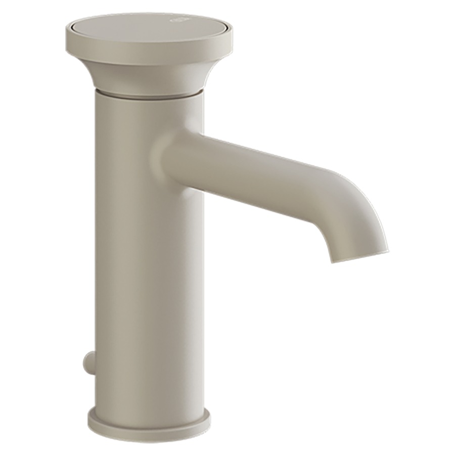Mélangeur lavabo ORIGINI
S 131 mm, goulot fixe
avec vidage excentrique
insert en finition inclus