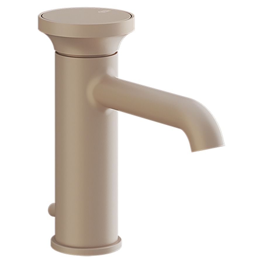 Mélangeur lavabo ORIGINI
S 131 mm, goulot fixe
avec vidage excentrique
insert en finition inclus
