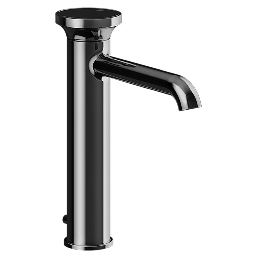 Mélangeur lavabo ORIGINI
S 164 mm, goulot fixe
version moyenne, avec vidage
excentrique, insert en
finition inclus