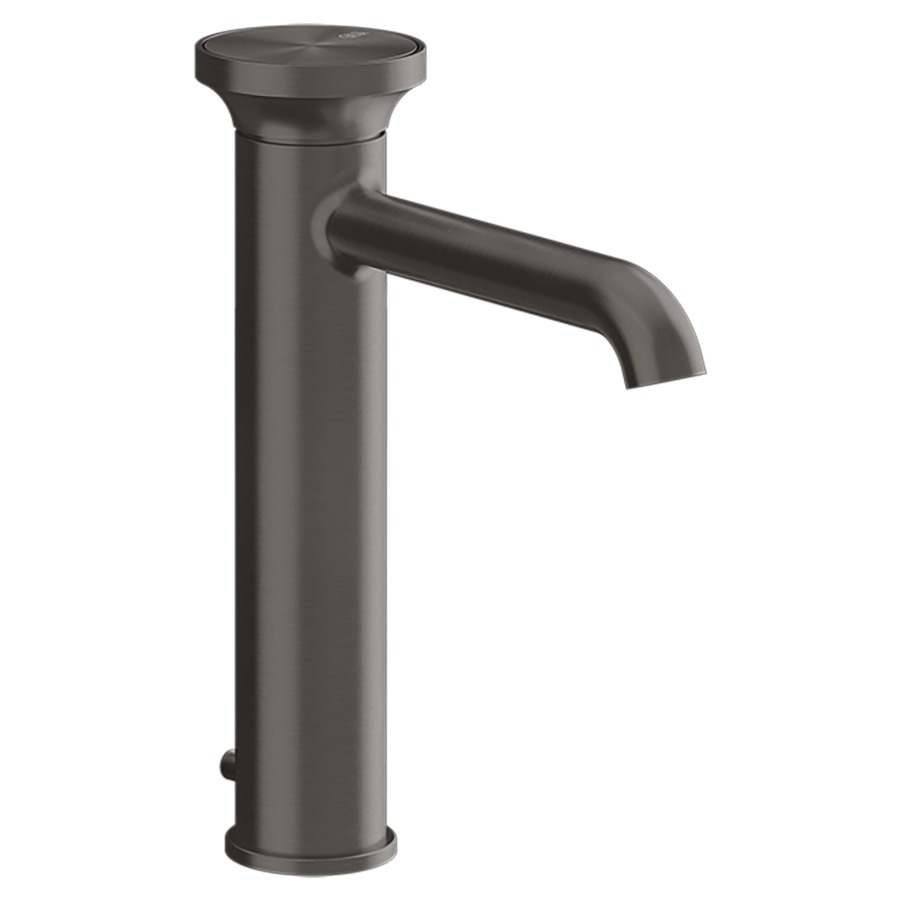 Mélangeur lavabo ORIGINI
S 164 mm, goulot fixe
version moyenne, avec vidage
excentrique, insert en
finition inclus
