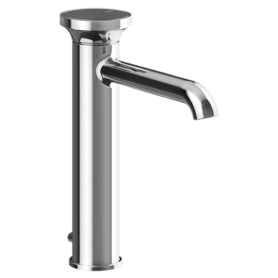Mélangeur lavabo ORIGINI
S 164 mm, goulot fixe
version moyenne, avec vidage
excentrique, insert en
finition inclus