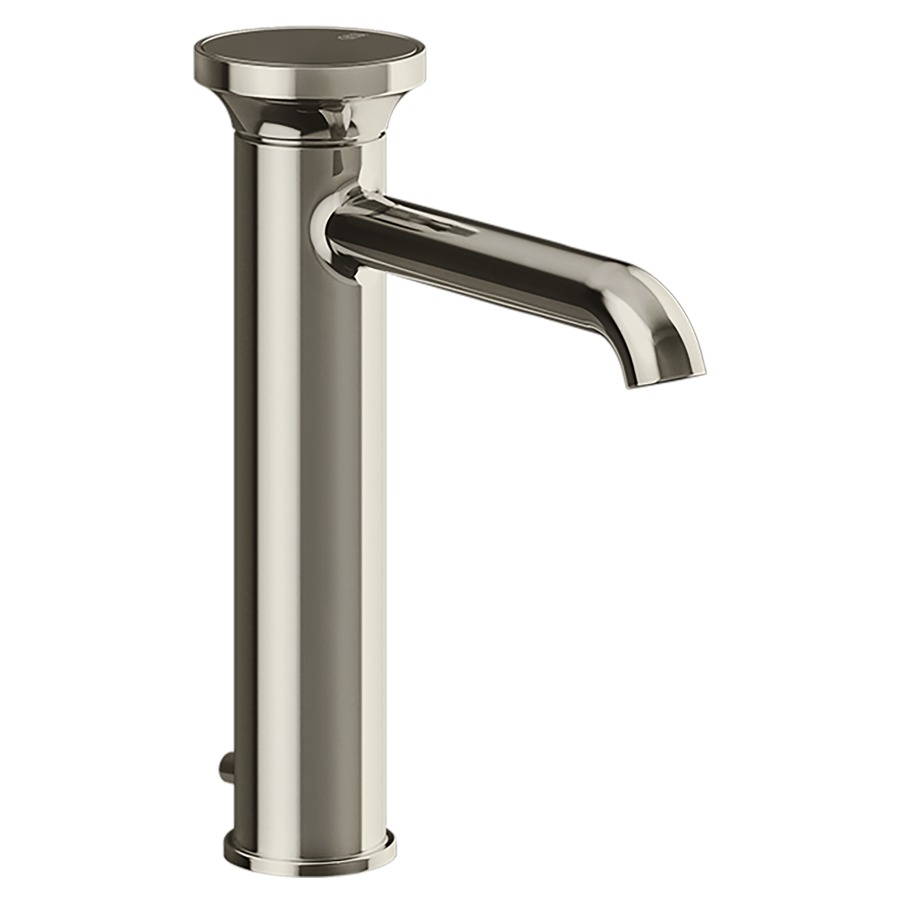 Mélangeur lavabo ORIGINI
S 164 mm, goulot fixe
version moyenne, avec vidage
excentrique, insert en
finition inclus