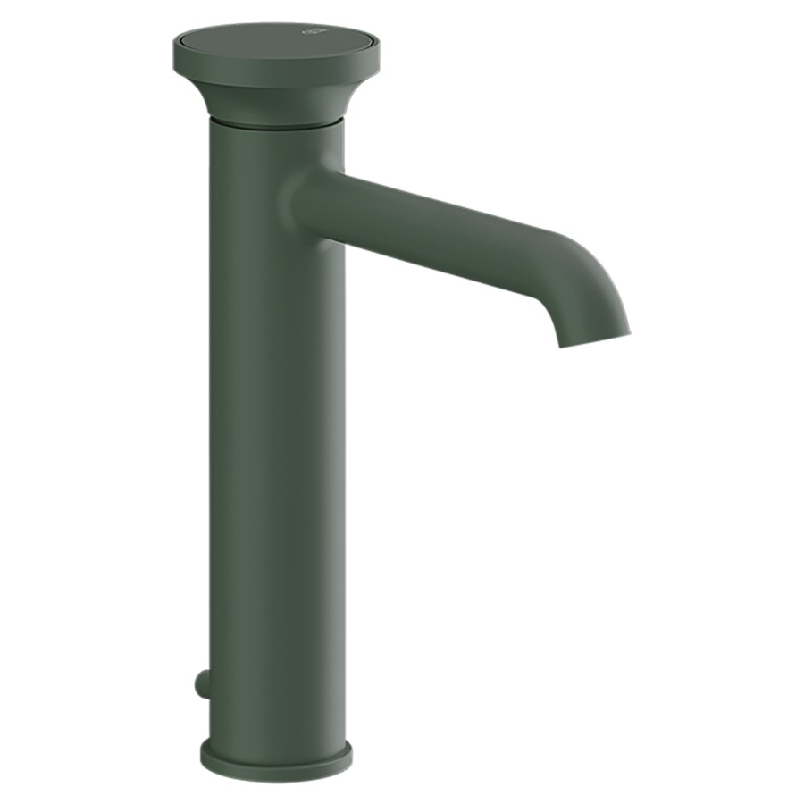 Mélangeur lavabo ORIGINI
S 164 mm, goulot fixe
version moyenne, avec vidage
excentrique, insert en
finition inclus