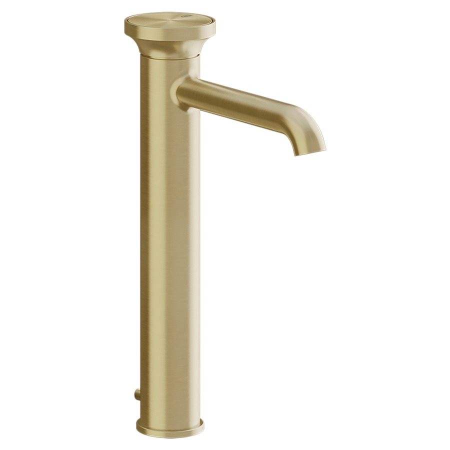 Mélangeur lavabo ORIGINI
S 164 mm, goulot fixe
version haute, avec vidage
excentrique, insert en
finition inclus