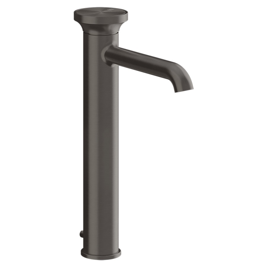 Mélangeur lavabo ORIGINI
S 164 mm, goulot fixe
version haute, avec vidage
excentrique, insert en
finition inclus