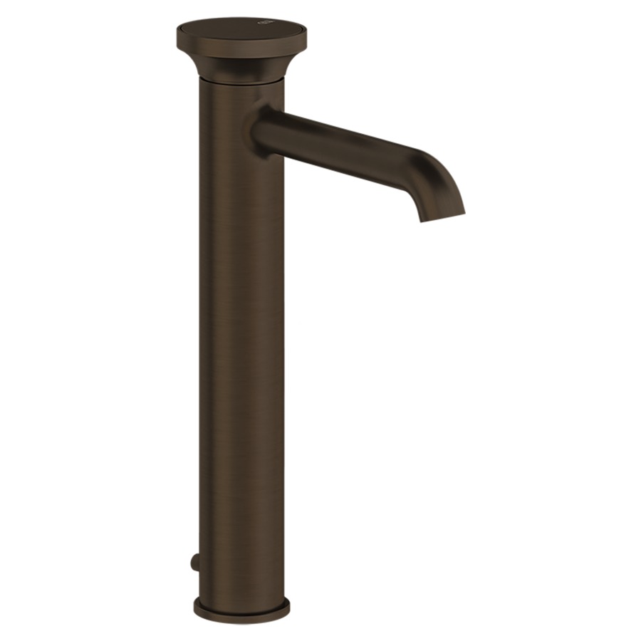 Mélangeur lavabo ORIGINI
S 164 mm, goulot fixe
version haute, avec vidage
excentrique, insert en
finition inclus
