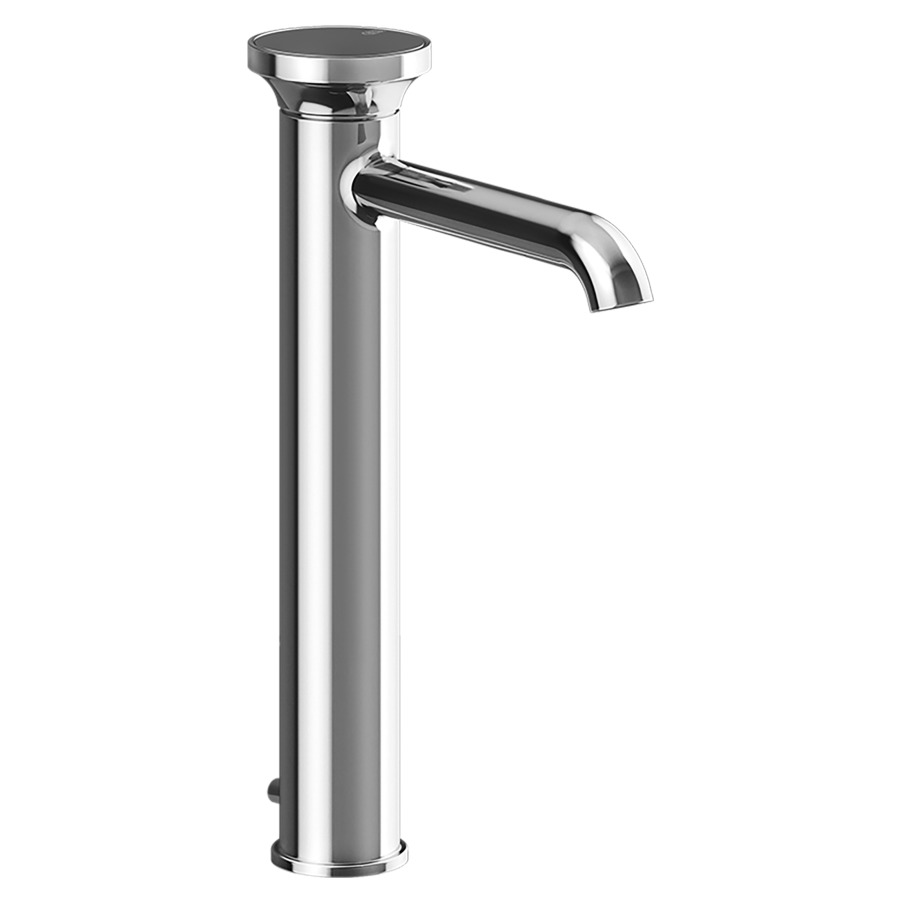 Mélangeur lavabo ORIGINI
S 164 mm, goulot fixe
version haute, avec vidage
excentrique, insert en
finition inclus