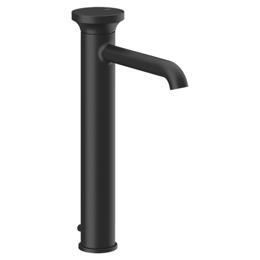 Mélangeur lavabo ORIGINI
S 164 mm, goulot fixe
version haute, avec vidage
excentrique, insert en
finition inclus