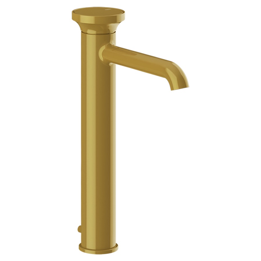 Mélangeur lavabo ORIGINI
S 164 mm, goulot fixe
version haute, avec vidage
excentrique, insert en
finition inclus