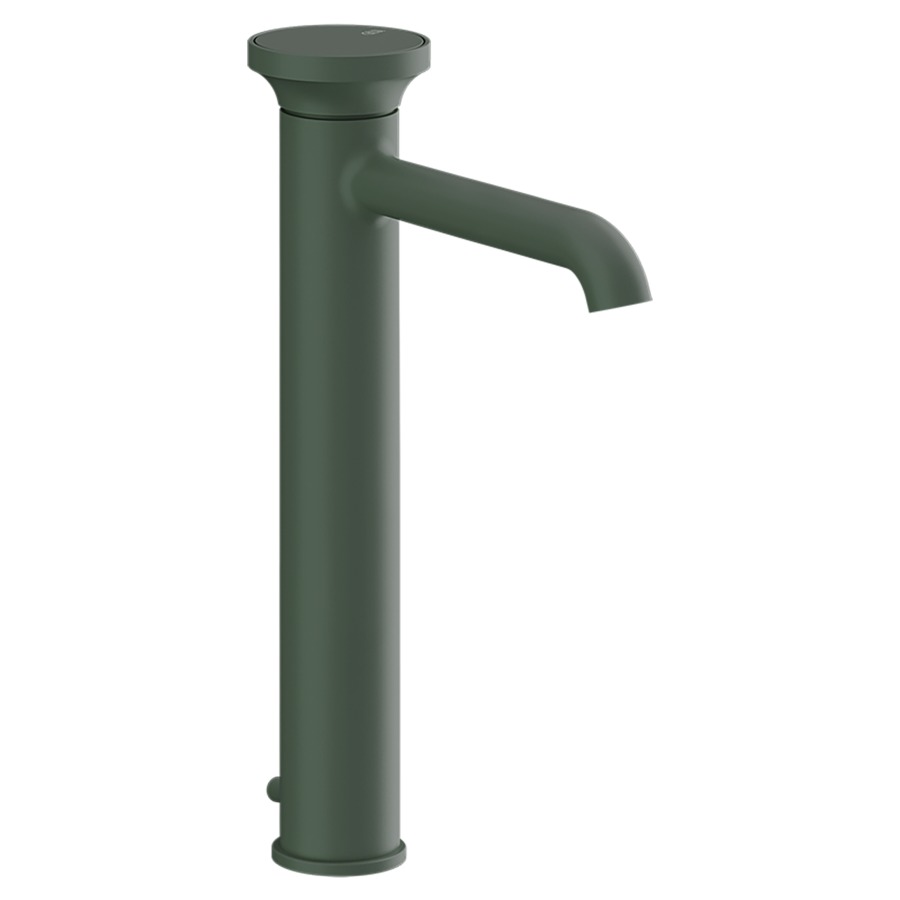 Mélangeur lavabo ORIGINI
S 164 mm, goulot fixe
version haute, avec vidage
excentrique, insert en
finition inclus